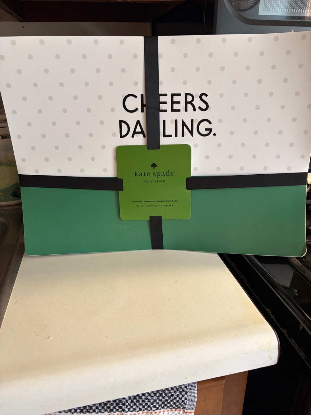 kate spade New York Green 'Cheers Darling' Placemat Set
